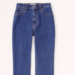 A&F Straight Ankle Curve Love Ultra High Rise Jeans